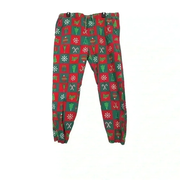 Iron Co. Christmas Holiday Jogger Pants Men’s Large Tapered - Picture 1 of 15